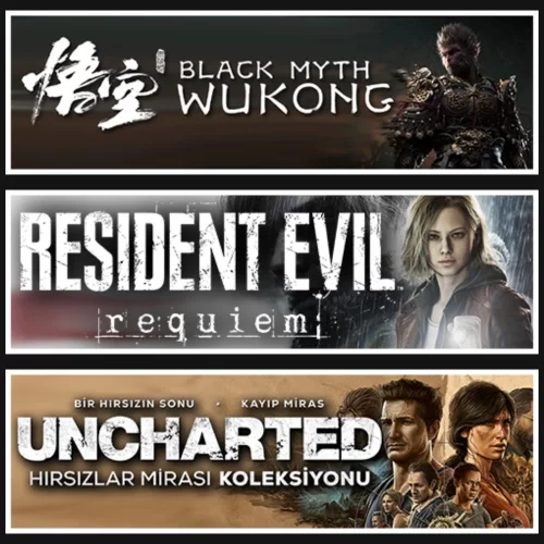  Black Myth Wukong +RE Requiem +Uncharted